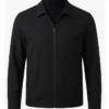 Shop-Travis-Kelce-Classic-Black-Zip-up-Cotton-Jacket-On-Sale