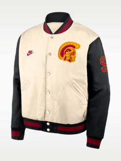 Shop USC Legacy Men's Nike College Full-Snap Bomber Varsity Jacket For Sale