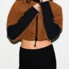 Shop Women's Skims Teddy Funnel Neck Cropped Jacket For Sale
