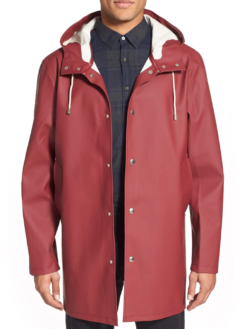 Shpo Stutterheim Stockholm Long Sleeve Hooded Raincoat For Men
