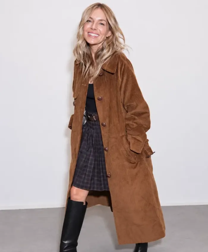 Sienna Miller London FW 2026 Brown Coat