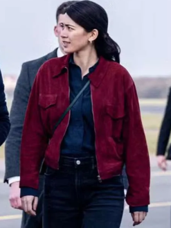 Silo S03 Jessica Henwick Red Suede Jacket