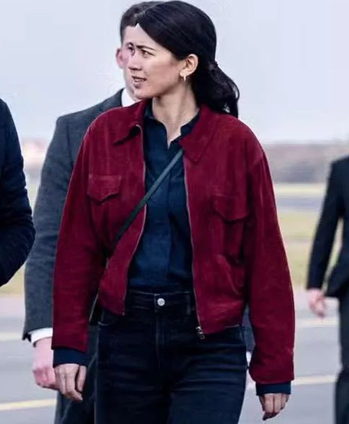 Silo S03 Jessica Henwick Red Suede Jacket