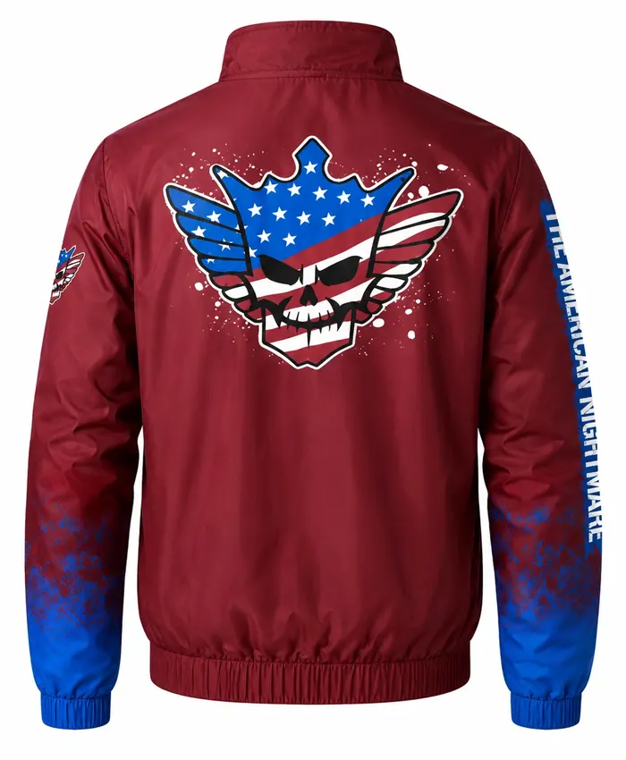 WWE SmackDown Cody Rhodes Red Windbreaker Jacket - Image 2