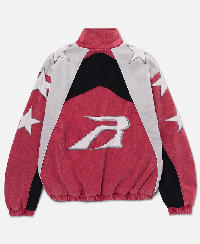 Sophie Cunningham WNBA Arrival Tunnel Walk Fever vs Lynx All Star Track Work Cotton Red Jacket back view