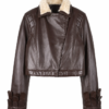 Squirrel Girl Crop Brown Leather Jacket