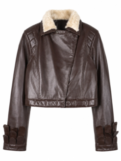 Squirrel Girl Crop Brown Leather Jacket