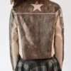 Stoosh Double Star Brown Moto Jacket Back