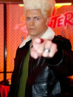 Street-Fighter-Cody-Rhodes-CinemaCon-Black-Leather-Jacket-with-Shearling-Collar