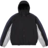 Supreme Fall-Winter 2026 AOI Fleece Polyester Lined Black Hooded Track Jacket front view