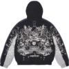 Supreme Fall-Winter 2026 AOI Fleece Polyester Lined Black Track Hooded Jacket back view