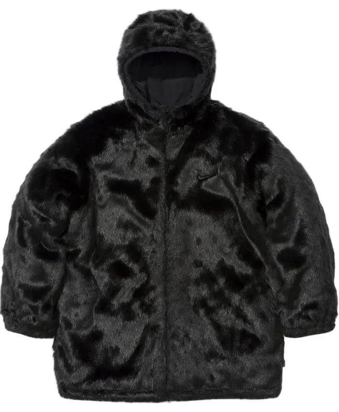 Supreme Nike Black Fur Reversible Parka Jacket