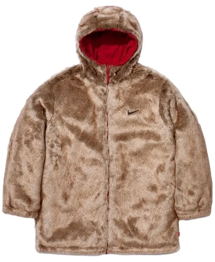 Supreme Nike Fur Reversible Parka Jacket For Sale