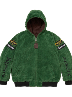 Supreme Vanson Leathers Reversible Quilted Hooded Jacket Green