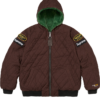 Supreme Vanson Reversible Quilted Green Hooded Jacket