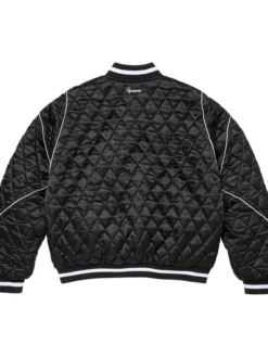 Supreme x Champion Quilted Satin Jacket Black