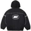Supreme x Nike Black Nylon Hooded Jacket Back