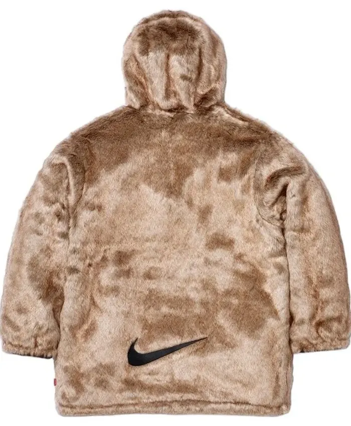 Supreme x Nike Logo Fur Reversible Parka Jacket For Sale