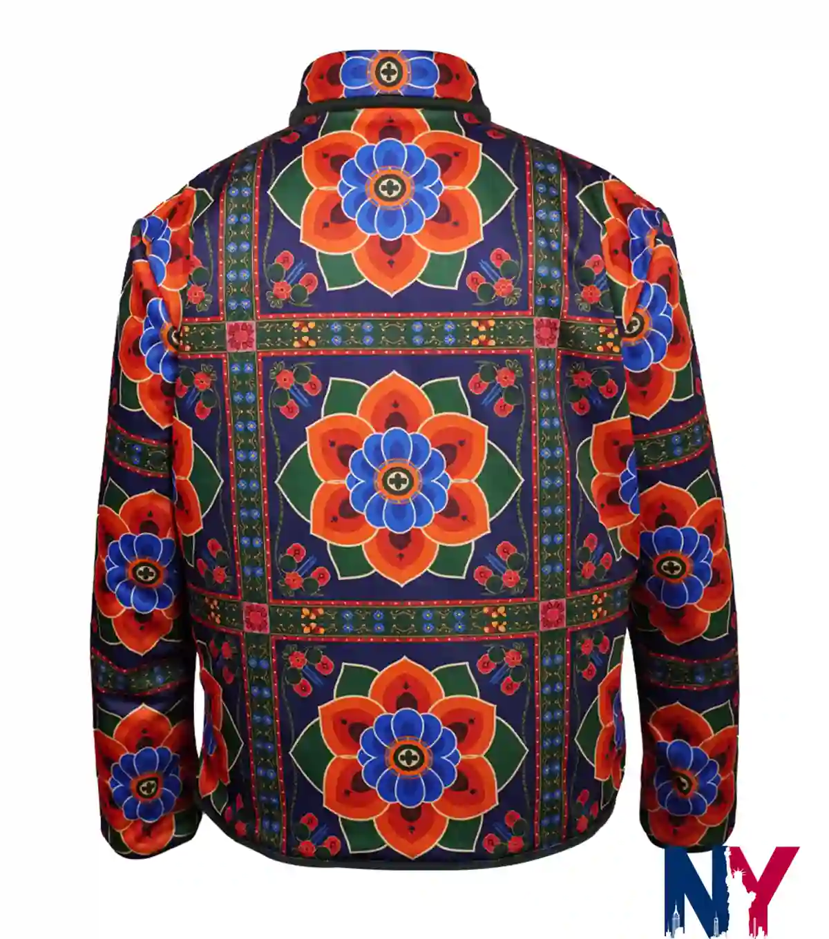 TK Lee TV-Series The Brothers Sun 2024 Joon Lee Floral Print Satin Zip-Up Jacket back view