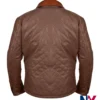 TV-Series Yellowstone Dutton Ranch Brown Leather Diamond Quilted Jacket back view