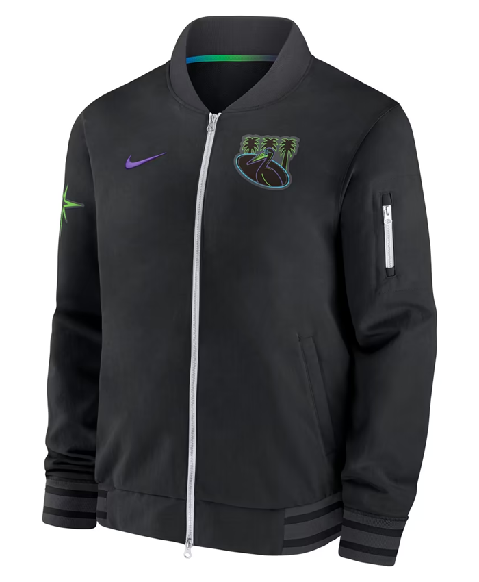 Tampa Bay Rays Nike City Connect Game Time Full Zip Bomber Jacket