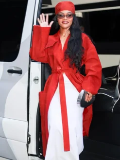 Teyana Taylor Calvin Klein SS27 NYFW Show Belted Coat
