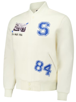 The Breakfast Club Freeze Max Shermer High Cream Varsity Jacket