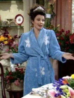 The Nanny Fran Drescher Blue Snowflake Bathrobe