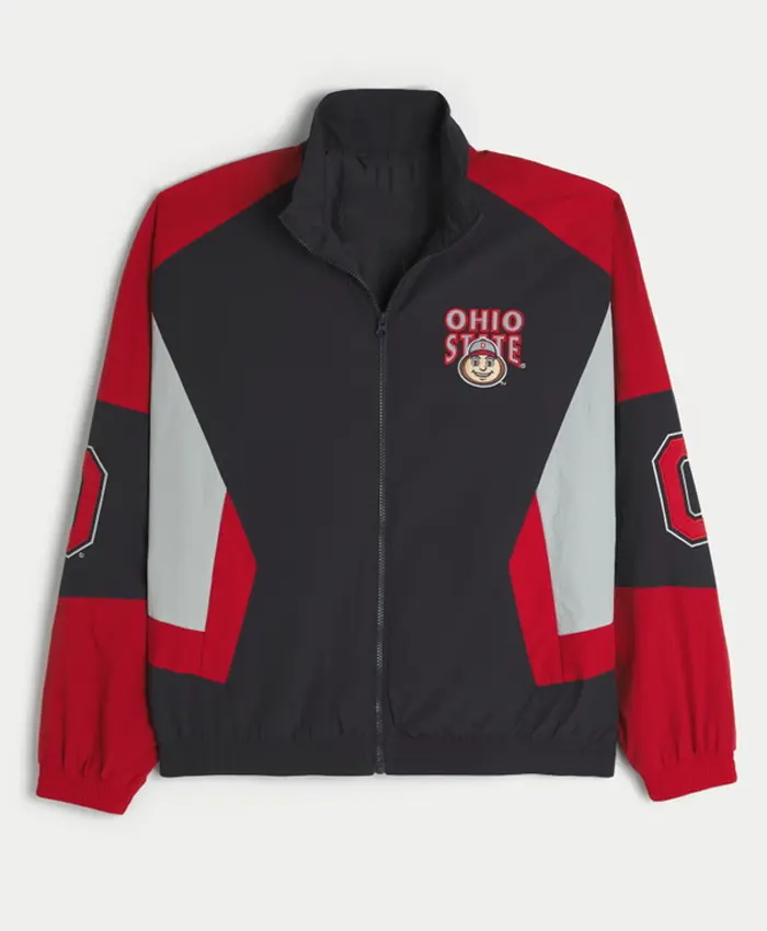 The Ohio State University Buckeyes Graphic Windbreaker Jacket By Hollister