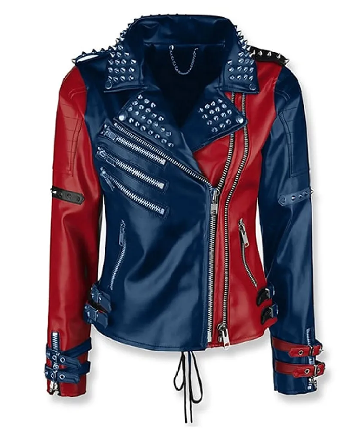 The Suicide Squad Harley Quinn Studded Leather Jacket