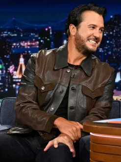 The Tonight Show Luke Bryan Leather Jacket