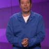 The Tonight Show Starring Jimmy Fallon Film Digger 2026 Cotton Blue Jumpsuit front view