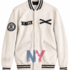 The Weeknd XO x Roots White Bison Letterman Jacket