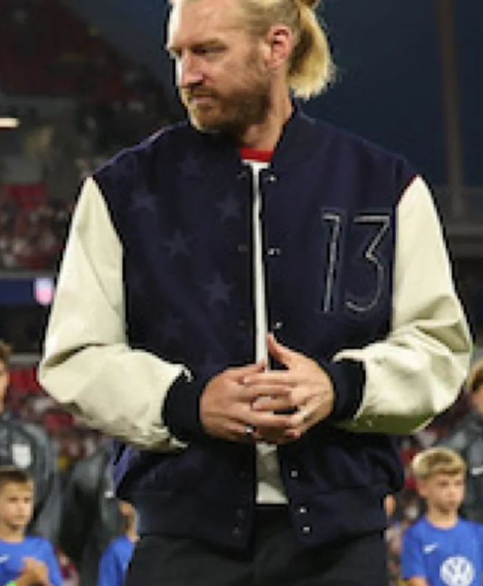 Tim Ream U.S. Men's National Team Honour St. Louis Navy And Cream Varsity Jacket front view