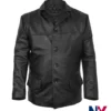 Tobias Santelmann TV-Series Jo Nesbo’s Detective Hole 2026 Harry Hole Black Leather Jacket front view
