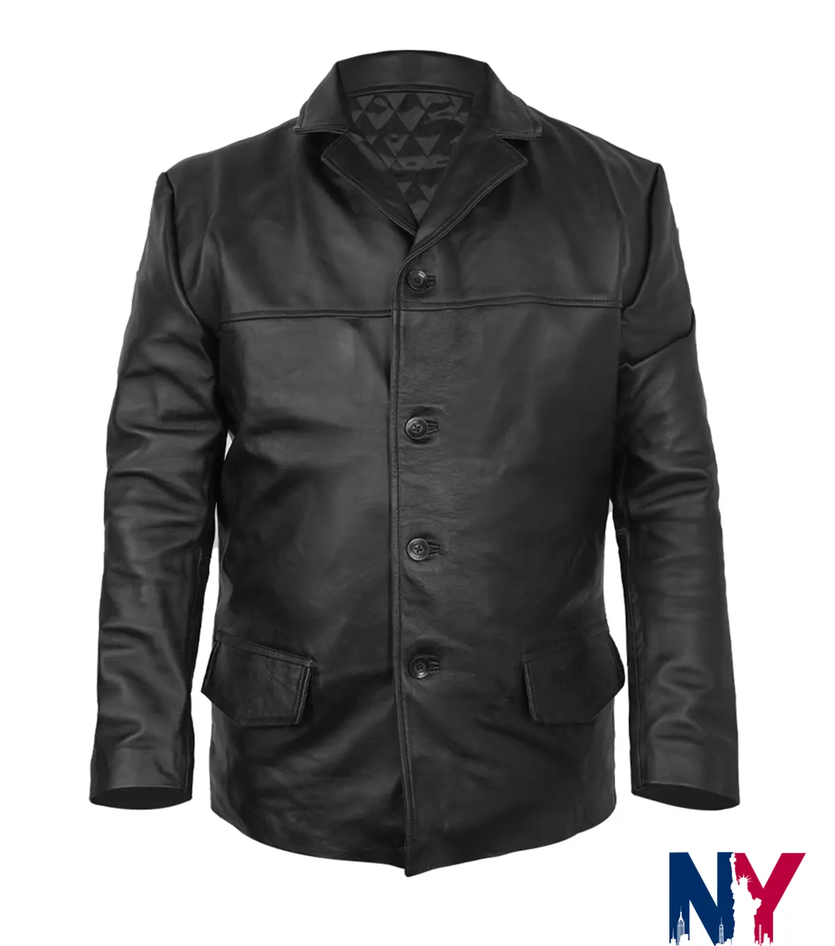 Tobias Santelmann TV-Series Jo Nesbo’s Detective Hole 2026 Harry Hole Black Leather Jacket front view