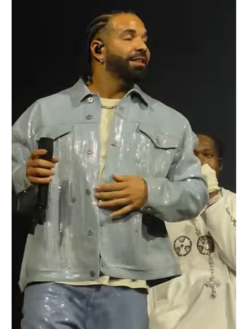 Toronto-Tour-Surprise-Guest-Drake-Blue-Sequin-Jacket