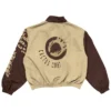 Travis Scott Cactus Jack x Nike Cactus Court Zip Beige And Brown Windbreaker Track Jacket back view