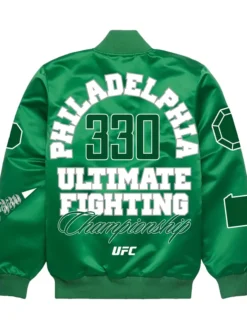 UFC 330 Green Satin Jacket