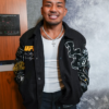 UFC 331 Black Varsity Jacket Front