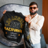 UFC 331 Full-Snap Black Wool Varsity Jacket By Arman Tsarukyan