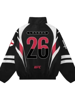 UFC London Full-Zip Up Black Jacket Back