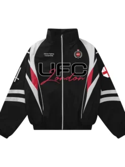 UFC London Full-Zip Up Black Track Jacket For Sale