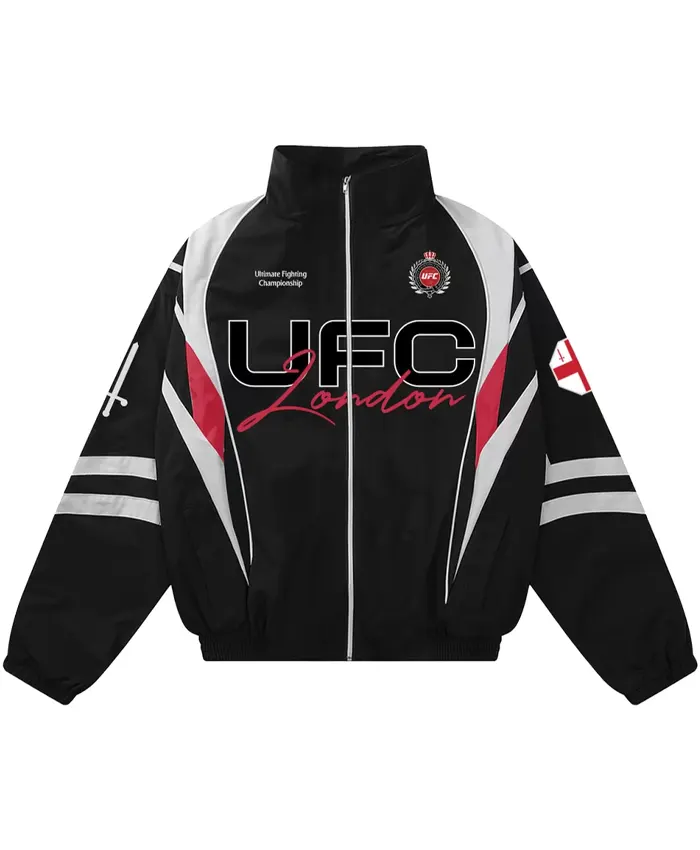 UFC London Full-Zip Up Black Track Jacket For Sale