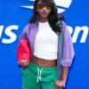 US Open Event Aniya Harvey Purple Jacket