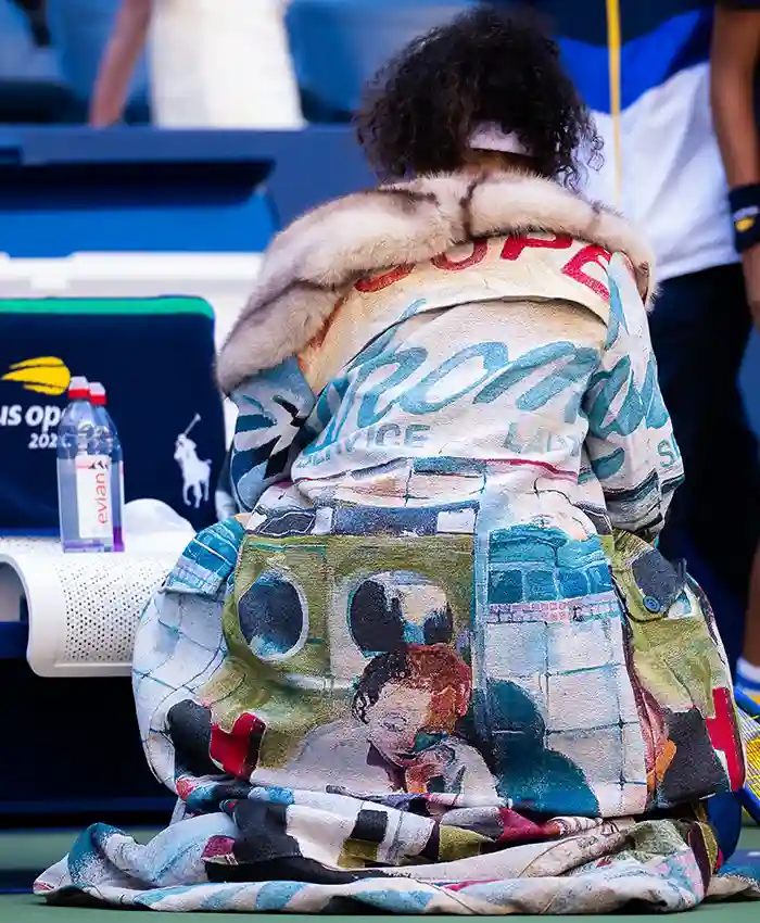 US Open Tennis Championships 2026 Naomi Osaka KidSuper Custom Trench Coat back view