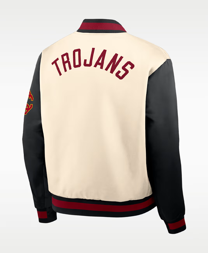 USC Trojans Legacy Nike College Full-Snap Bomber Jacket Back