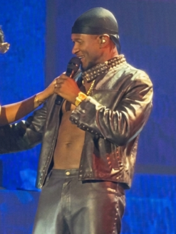 Usher RB Tour Performance Black Leather Jacket