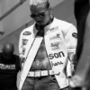 Vanson Leathers Chris Brown White and Gold Jacket