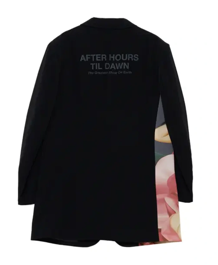 WILDSIDE × The Weeknd AFTER HOURS TIL DAWN Tape Crepe de Chine 2B Tailored Collar Jacket back view